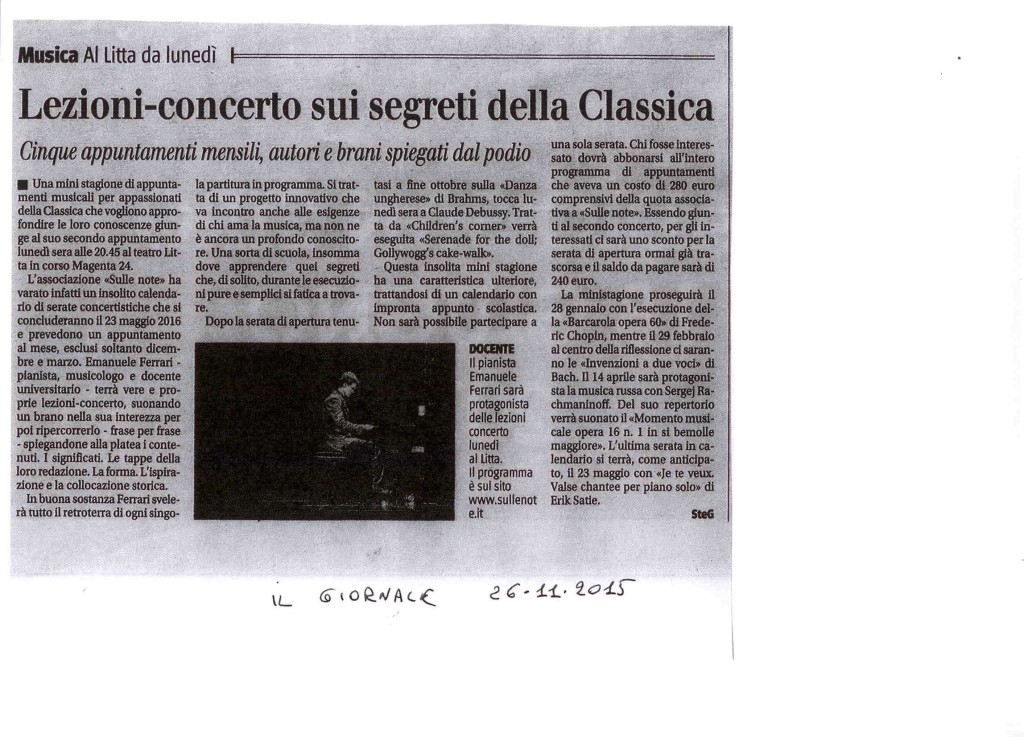 Il Giornale 26.11.2015